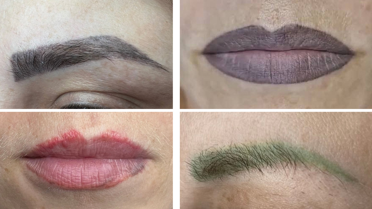 Примеры трешовых работ горе-мастеров перманентного макияжа