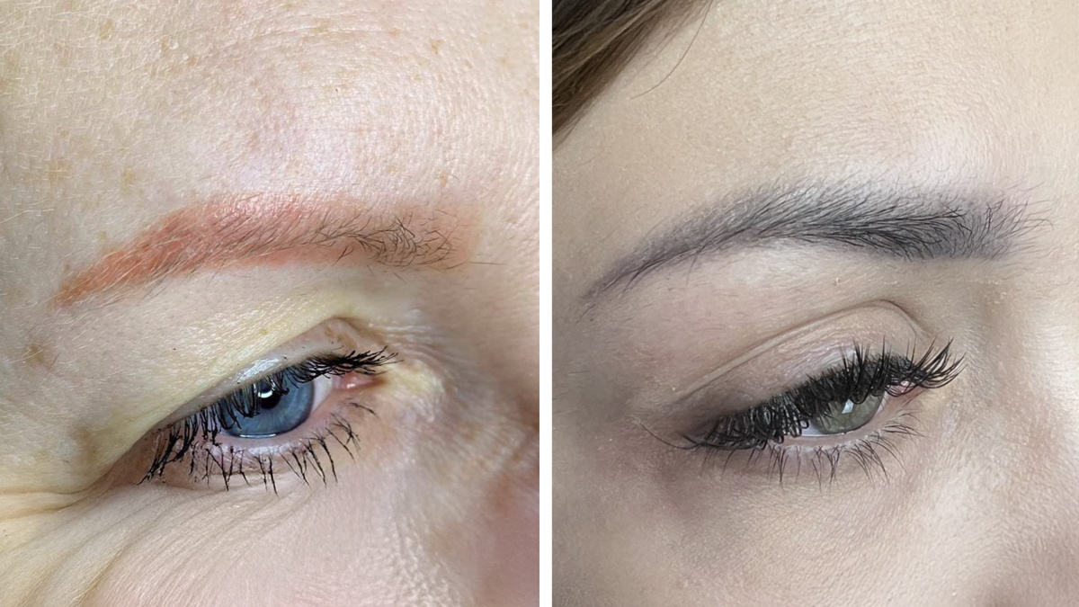 Пример "полинявшего" татуажа