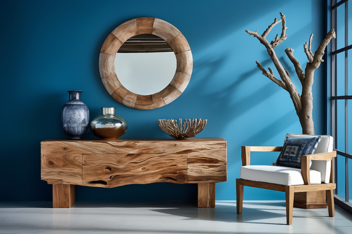 Синий акцент в интерьере