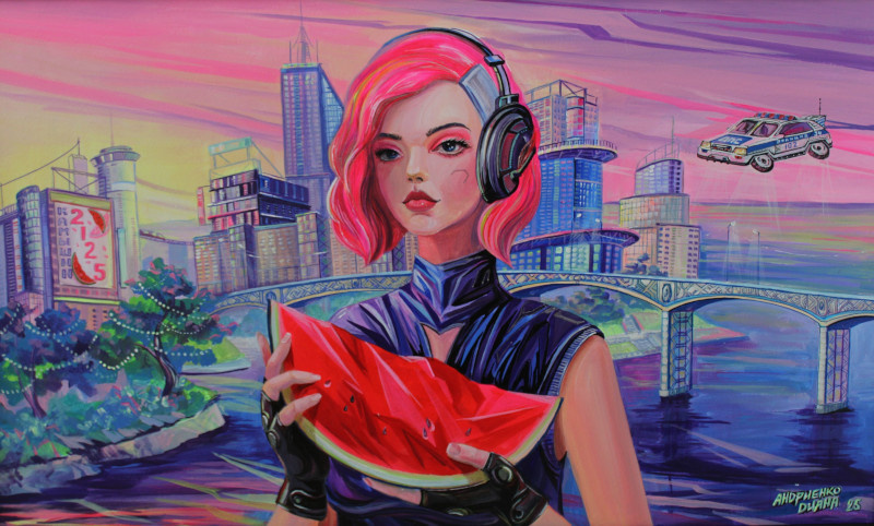    Работа Дианы Андриенко для конкурса изобразительного искусства «Камышинский арбуз»