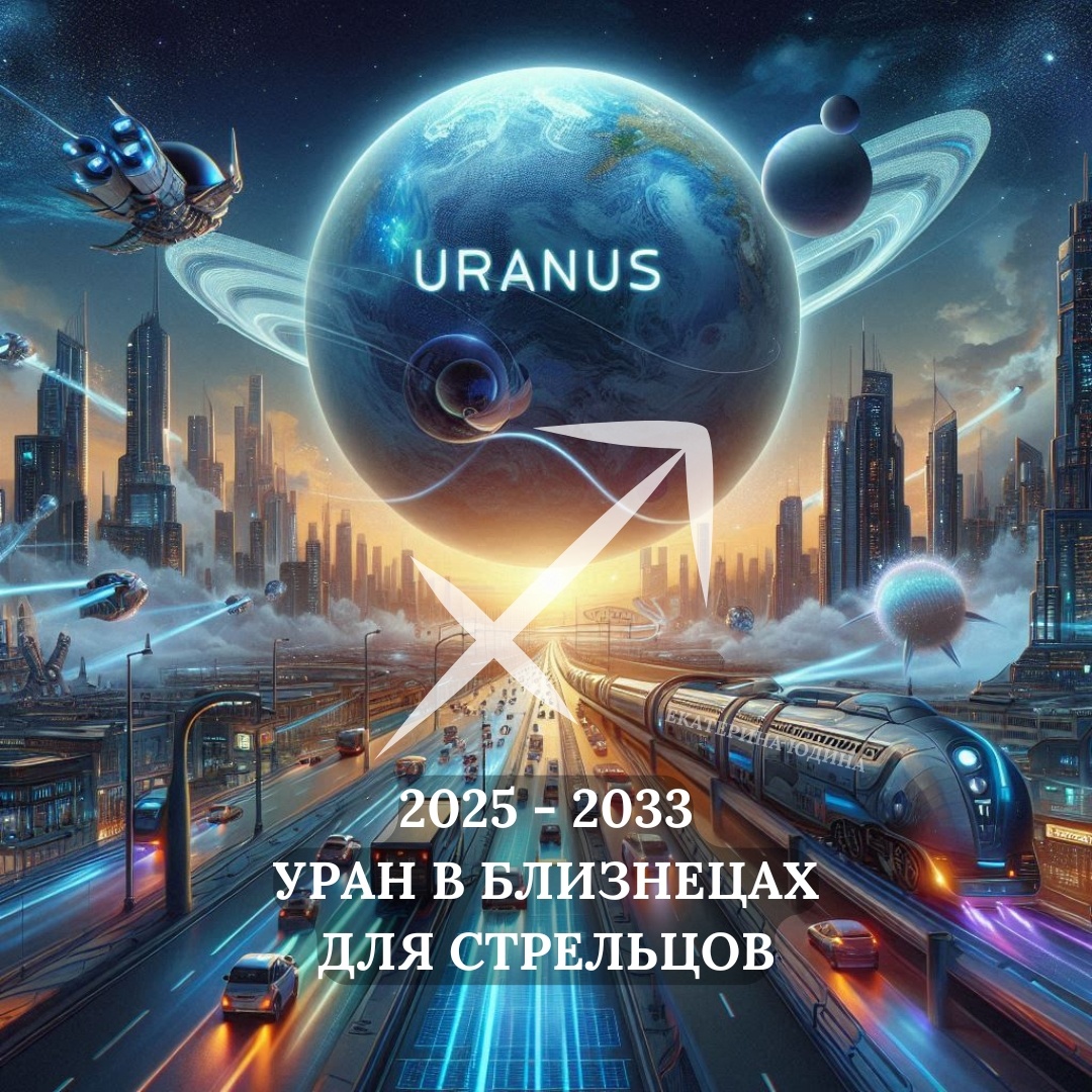 Влияние Урана в Близнецах на Стрельцов 2025-2033. Астролог Екатерина Юдина 