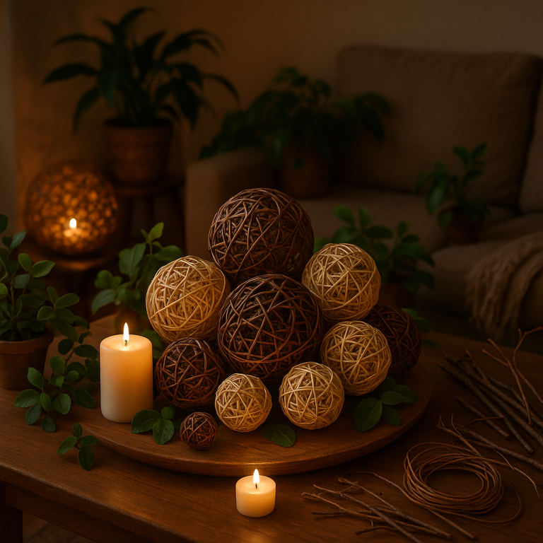    Создайте волшебство в своем доме: как легко сделать ротанговые шары для декора и композиций Loza