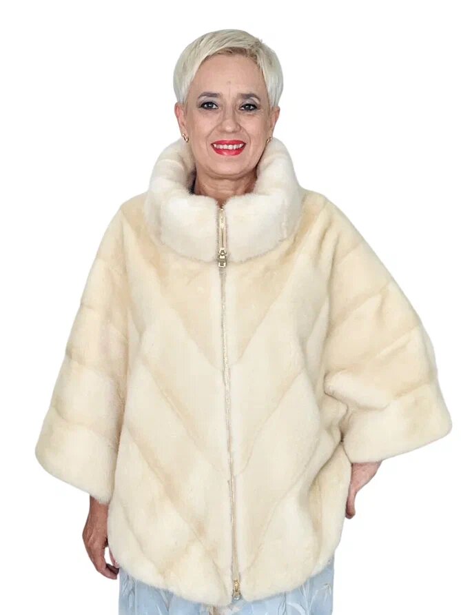 Переделка пончо из меха норки. Ателье Ирины Берзиной.