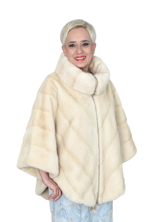 Переделка пончо из меха норки. Ателье Ирины Берзиной.