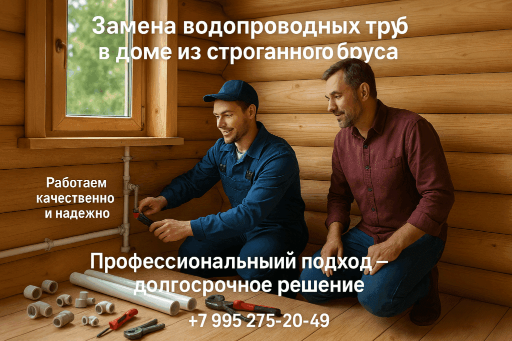    Замена водопроводных труб в доме из бруса строганного: Гид по монтажу genadich