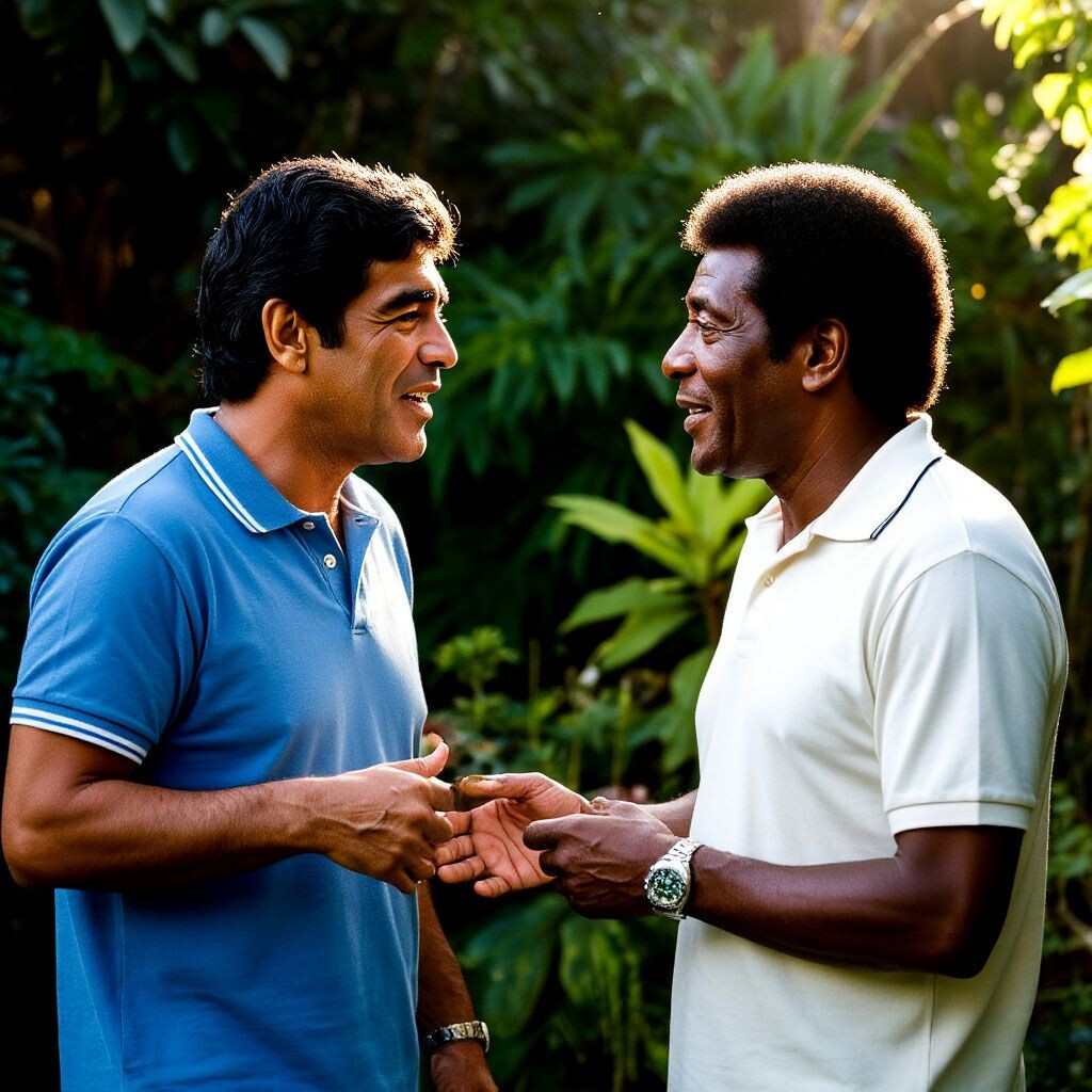 Марадона и Пеле - величайшие футболисты прошлого столетия