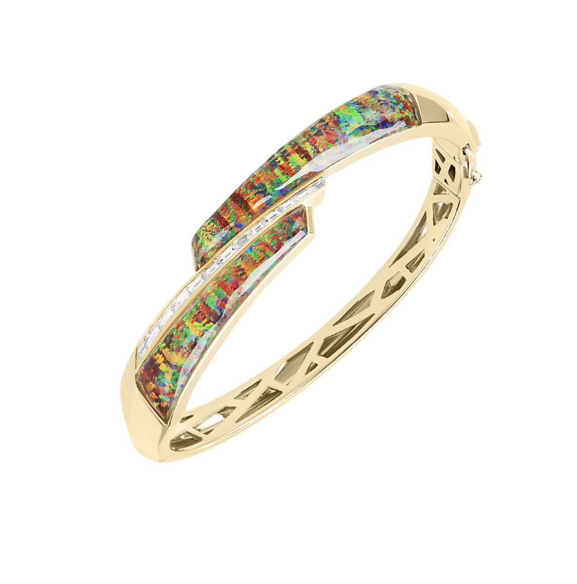 Браслет Stephen Webster Crystal Haze II из желтого золота с огненными опалами и бриллиантами