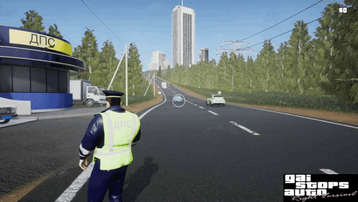 Gif картинка "Михаил Дурнов останавливает нарушителя"