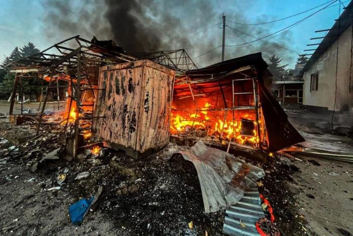 Последствия прилётов Гераней в Купянске Харьковской области, источник Телеграм-канал Хроники Гераней