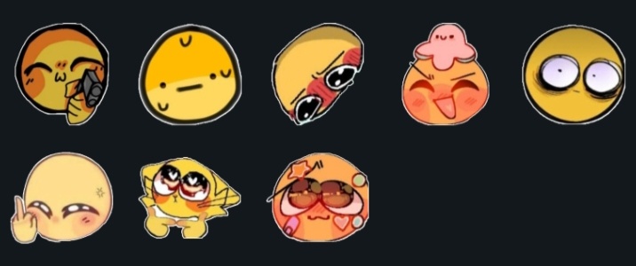 Хех... Берите, пользуйтесь! Это мои стикеры😍 6 мой любимый😍💕 и кстати подарок по миру денди будет бля вас завтра! 