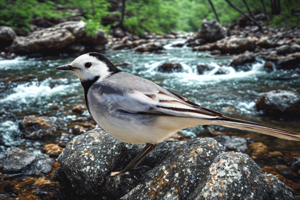Куда улетают трясогузки на зимовку. Картинка создана при помощи нейросети.