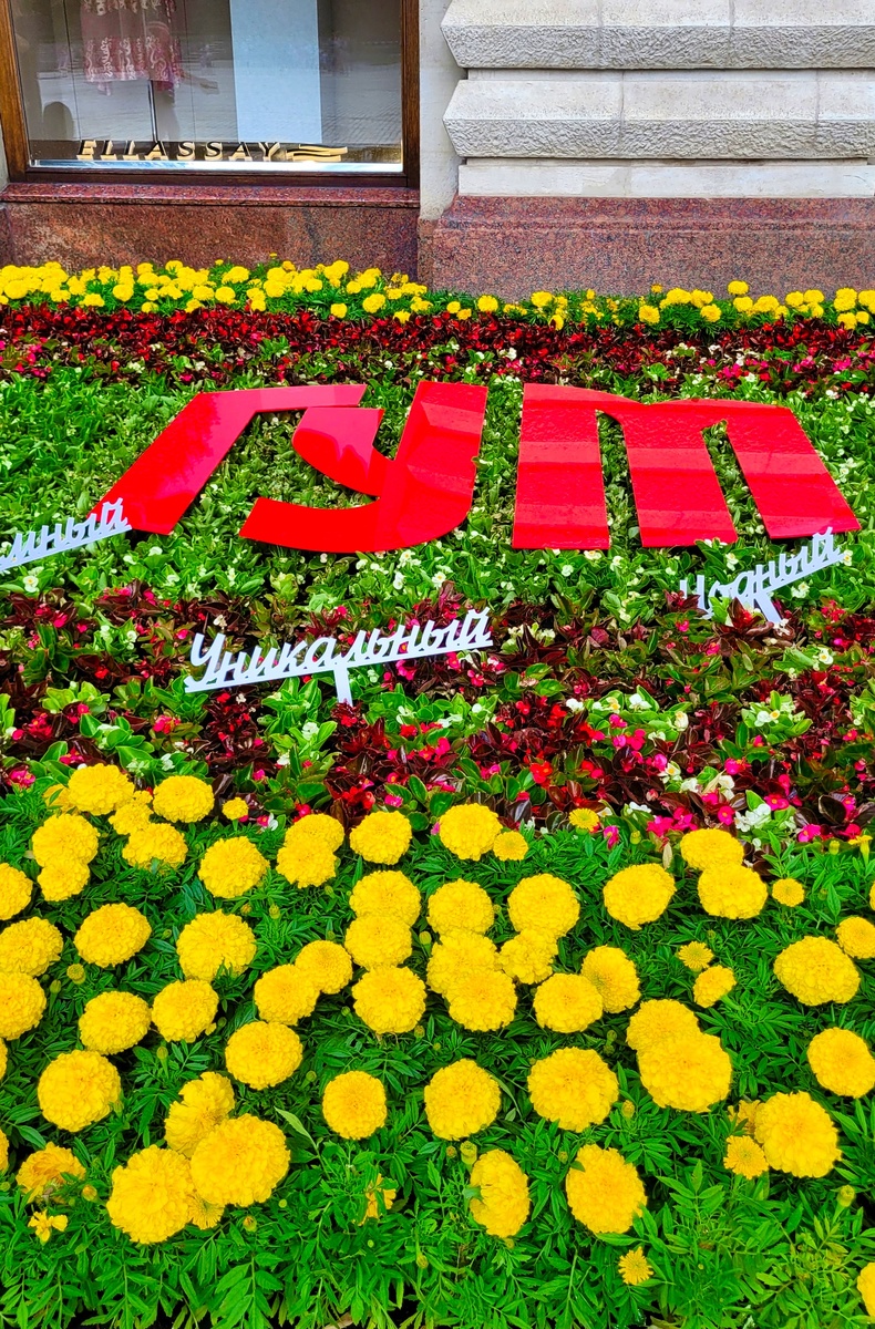 Газоны ГУМа всегда привлекают своей красотой