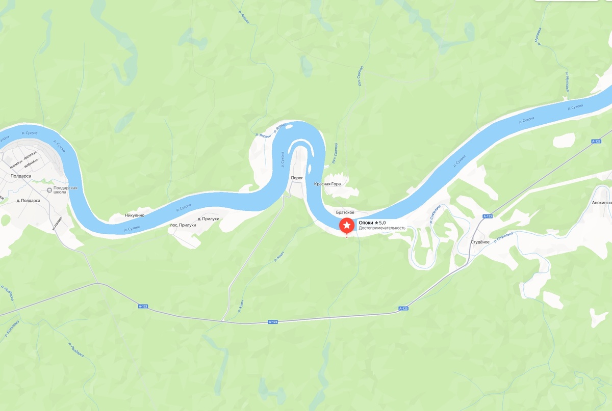 Вот такие изгибы у реки Сухона