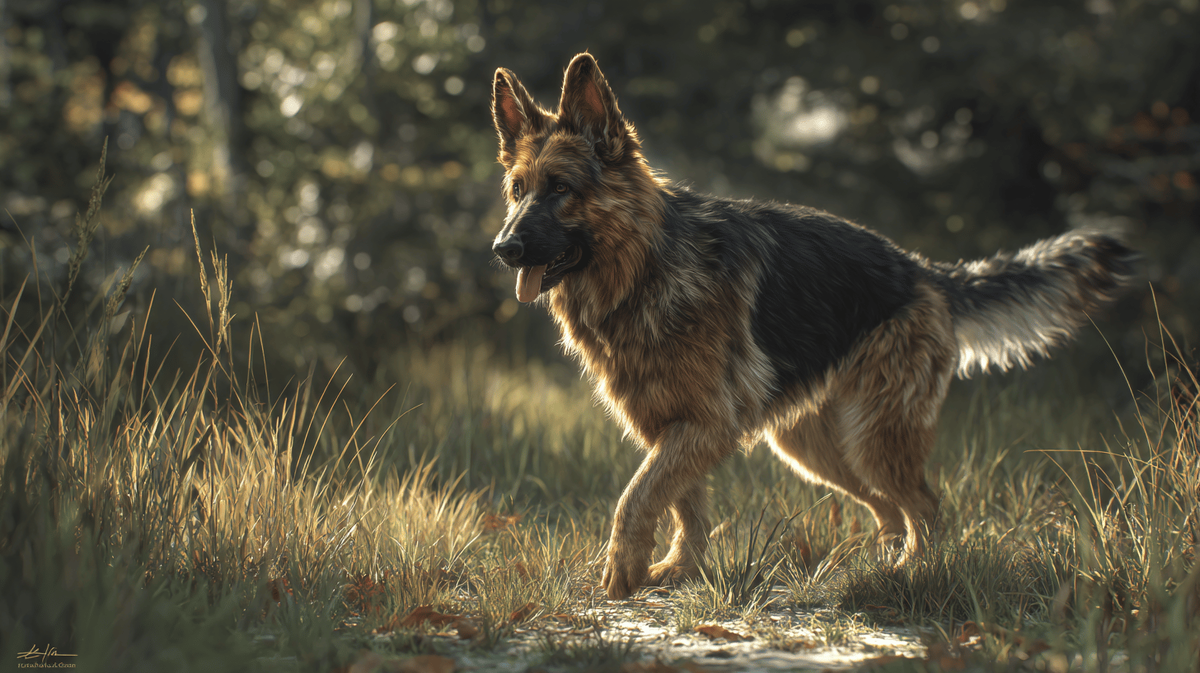 Никогда не знаешь, идёт ли овчарка знакомиться… или уже выслеживает твой бутерброд!