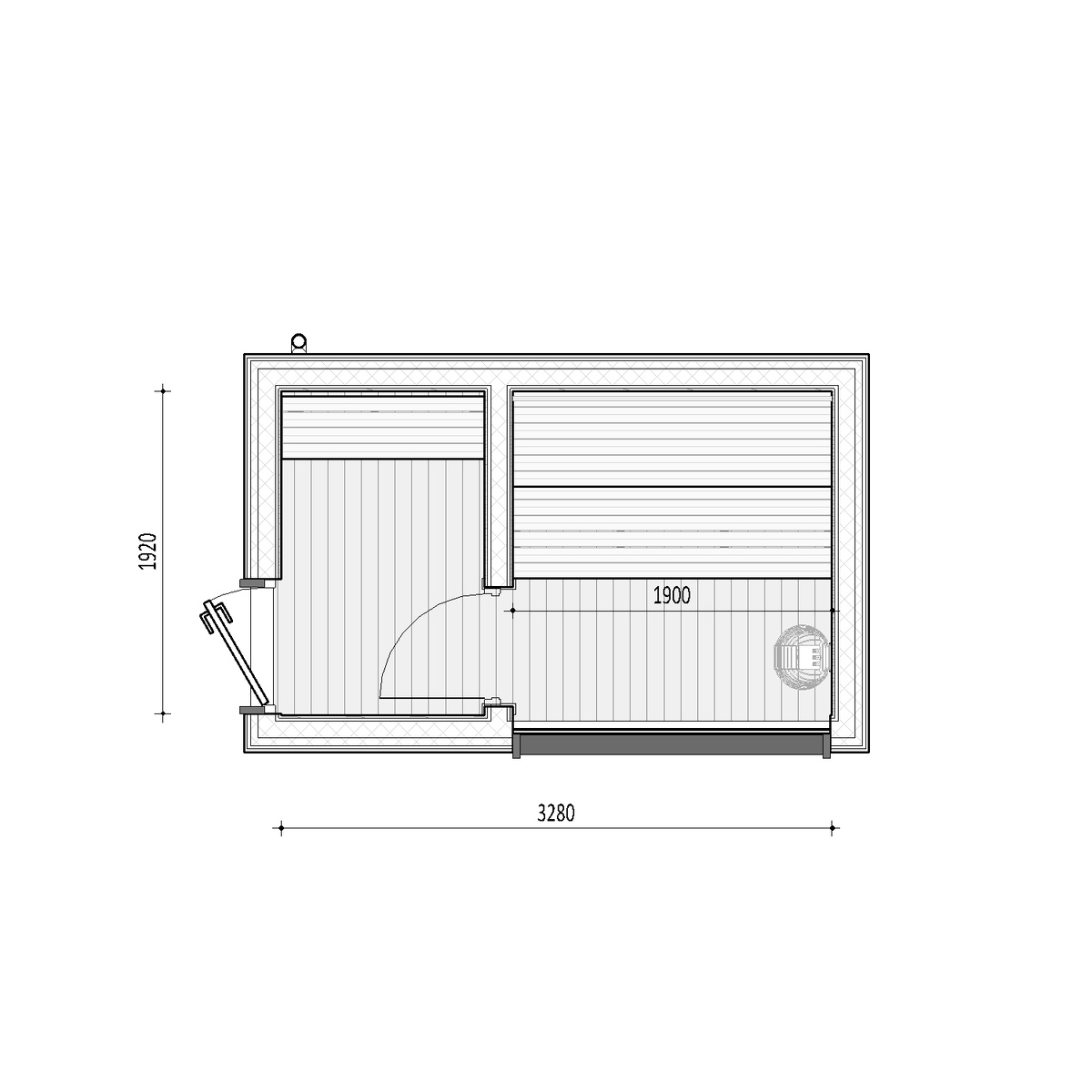 планировка сауны