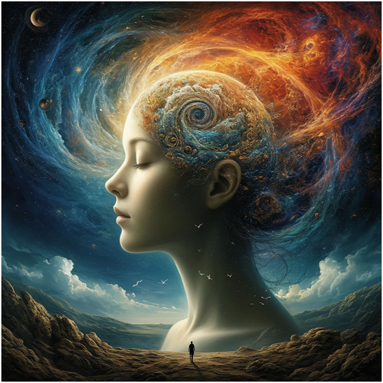 Сгенерировано ИИ-  родной человек и Душа ушедшая на Небеса.