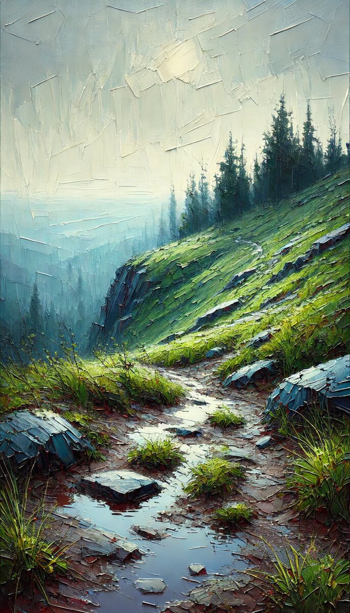 Склон после дождя