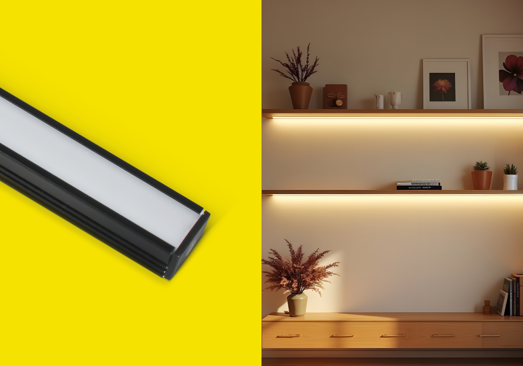 Черный алюминиевый профиль для светодиодной ленты — стильный акцент в вашем интерьере