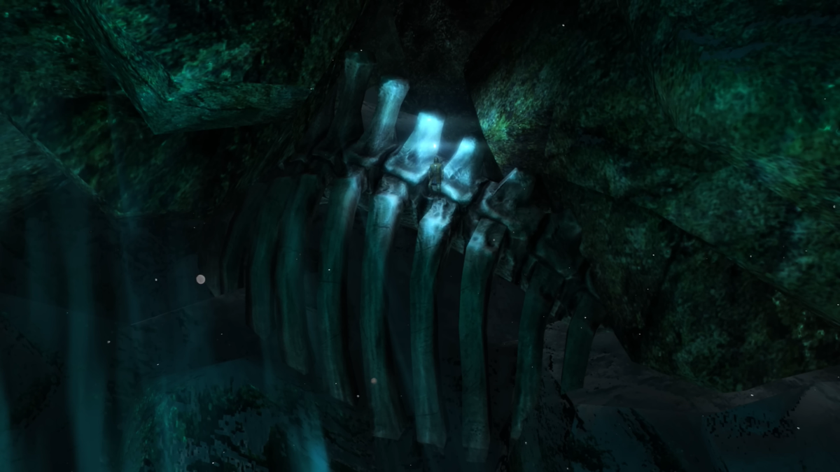 А ещё можно просто воспользоваться консолью и притормозить, чтобы рассмотреть интерьер колодца-ловушки повнимательнее.