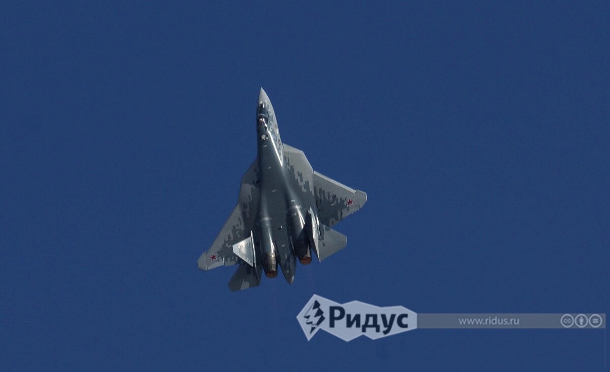    Истребитель пятого поколения Су-57. © Ольга Соколова / Ridus.ru