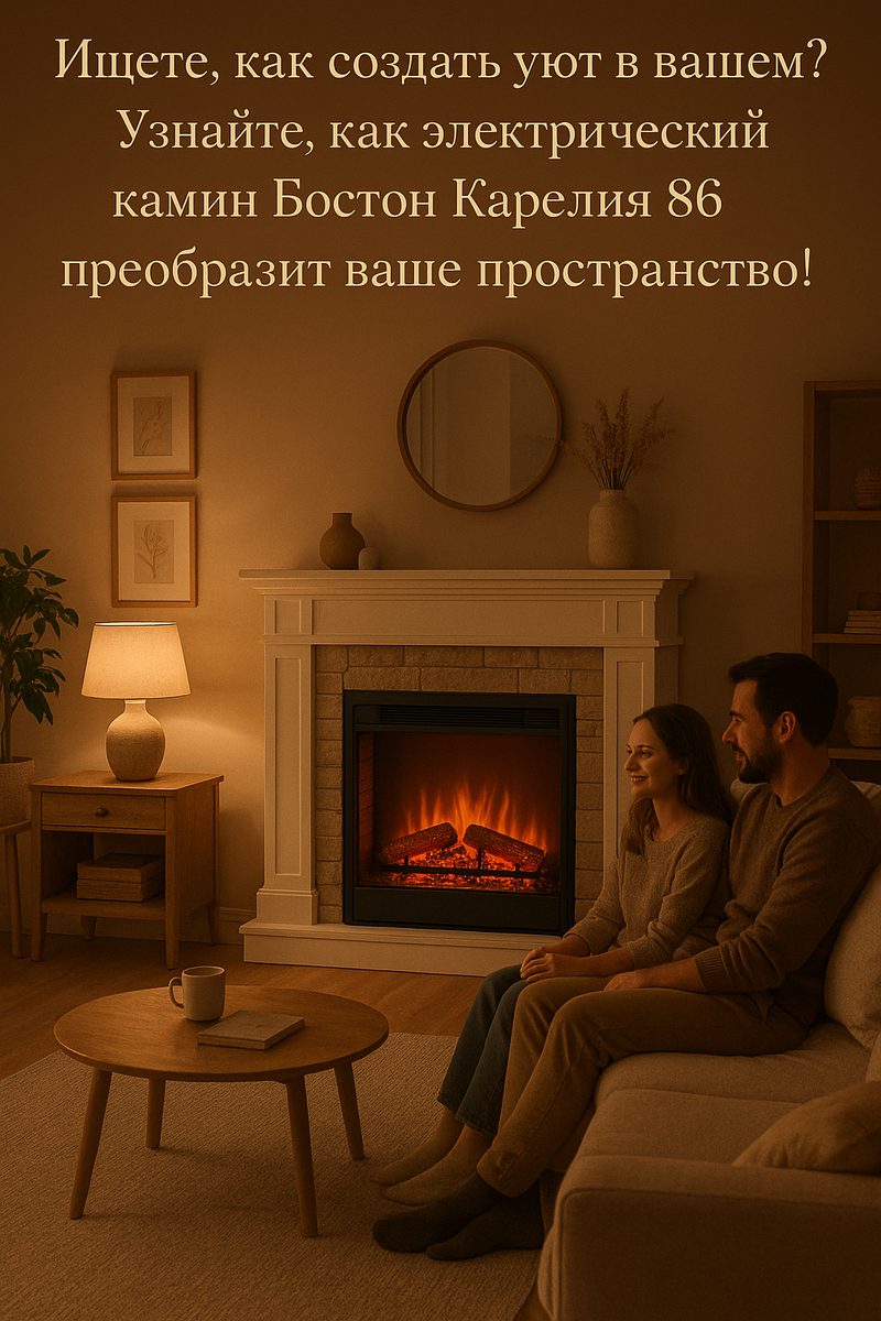    Как преобразить ваше пространство с электрическим камином Бостон Карелия 86 и создать невероятно уютную атмосферу зимой Kamin