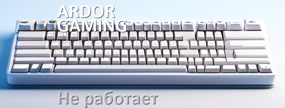 
Почему не работает клавиатура ARDOR GAMING Kusarigama на компьютере и не печатает