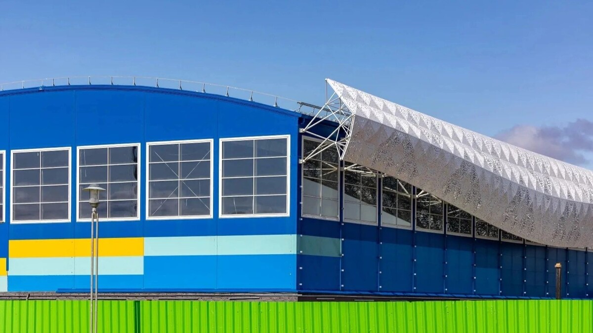    Строительство «Ямал-Арены» в Салехарде. Фото: Сергей Зубков / «Ямал-Медиа»