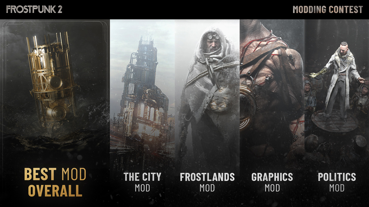    Авторы Frostpunk 2 запустили конкурс модов. Призы — почти 800 тысяч рублей и четыре видеокарты