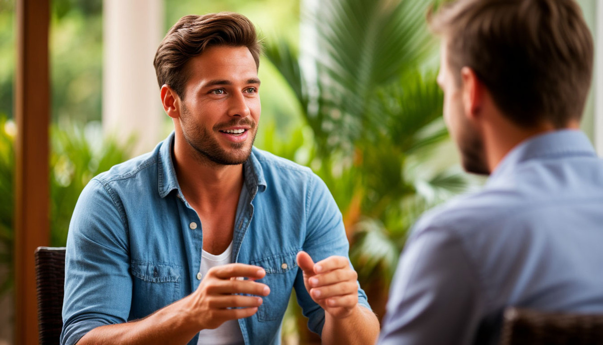 мужчины разговаривают