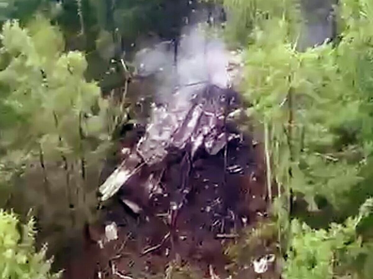    Место крушения пассажирского самолета Ан-24 авиакомпании "Ангара" в Приамурье. Кадр видео из соцсетей