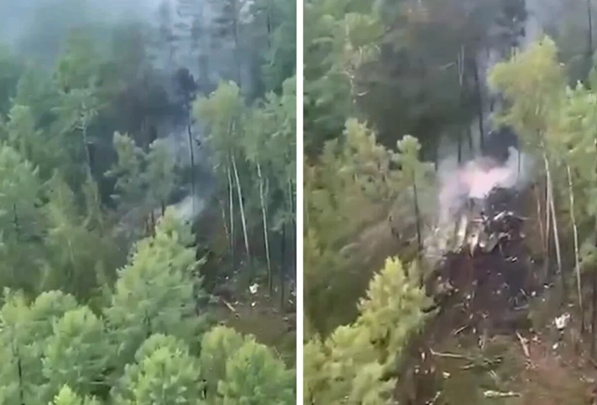    Опубликованы жуткие кадры с места крушения Ан-24, летевшего из Хабаровска