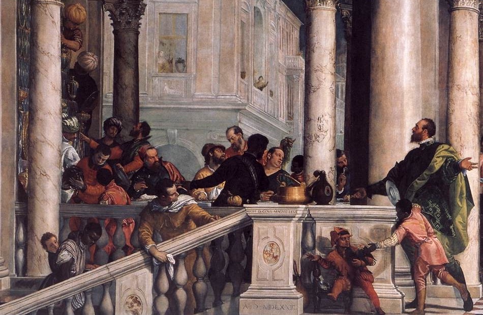 Паоло Веронезе. Пир в доме Левия. 1573. Фрагмент