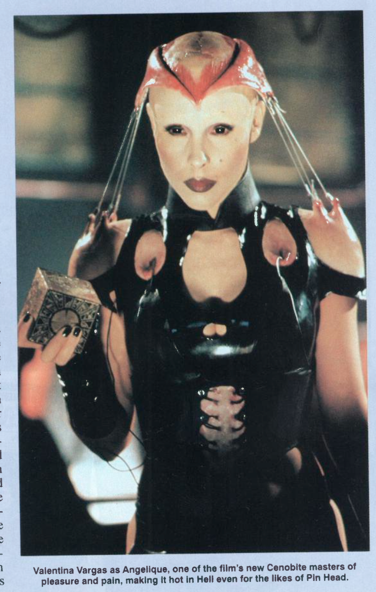 Валентина Варгас в роли Анжелики, одна из новых мастеров удовольствия и боли Сенобитов, делающая ад жарким даже для таких, как Пинхед.