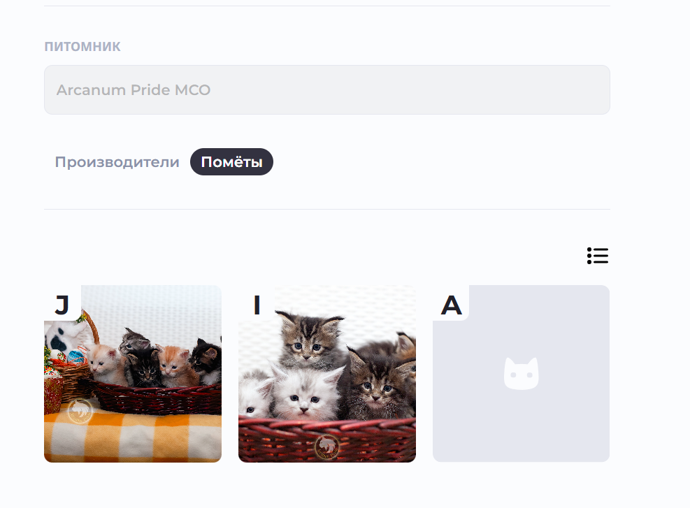 Пометы питомника Мейн кунов Arcanum Pride MCO, заводчик Наталья Вьюгинова