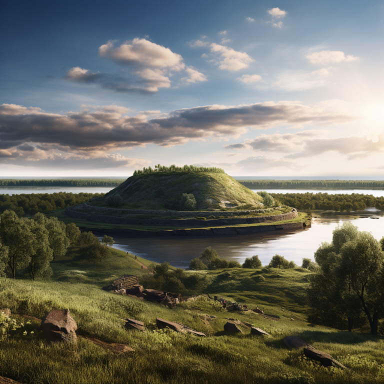 Могила Святослава на берегу Волги