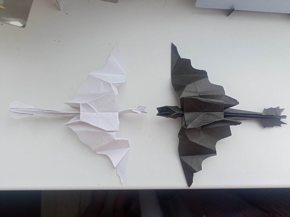 Фурия и Беззубик оригами
