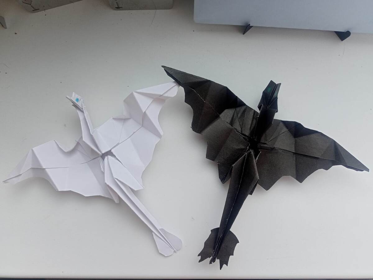 Фурия и Беззубик оригами