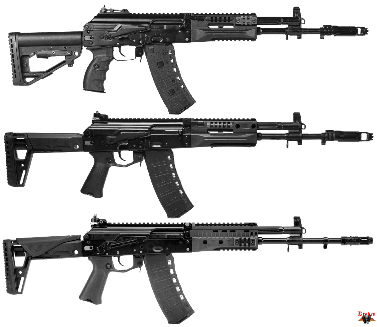 АК-12 тип 1, 2 и 3