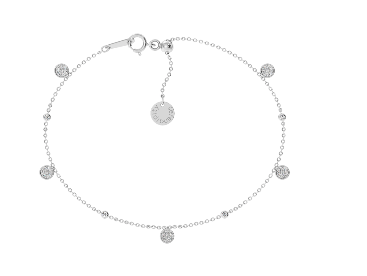 Браслет на ногу Serendipity Pave из белого золотас бриллиантами