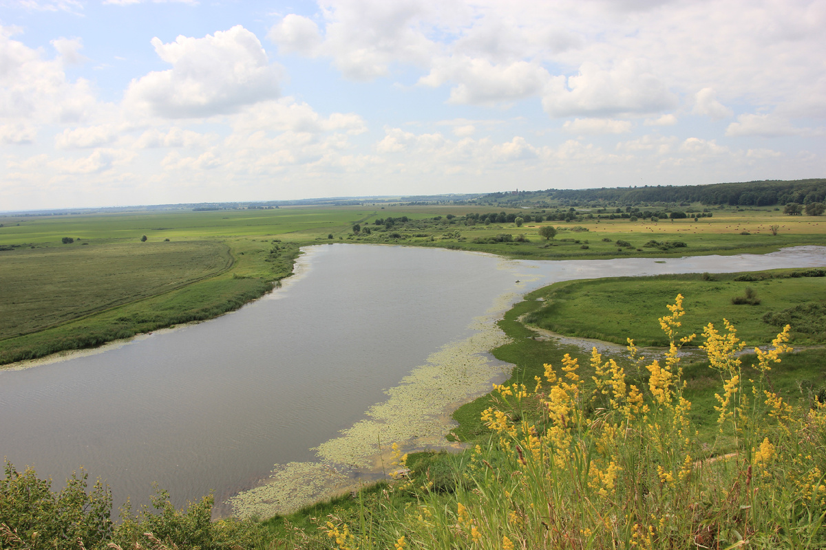 Вид на озеро Тишь с высокого берега