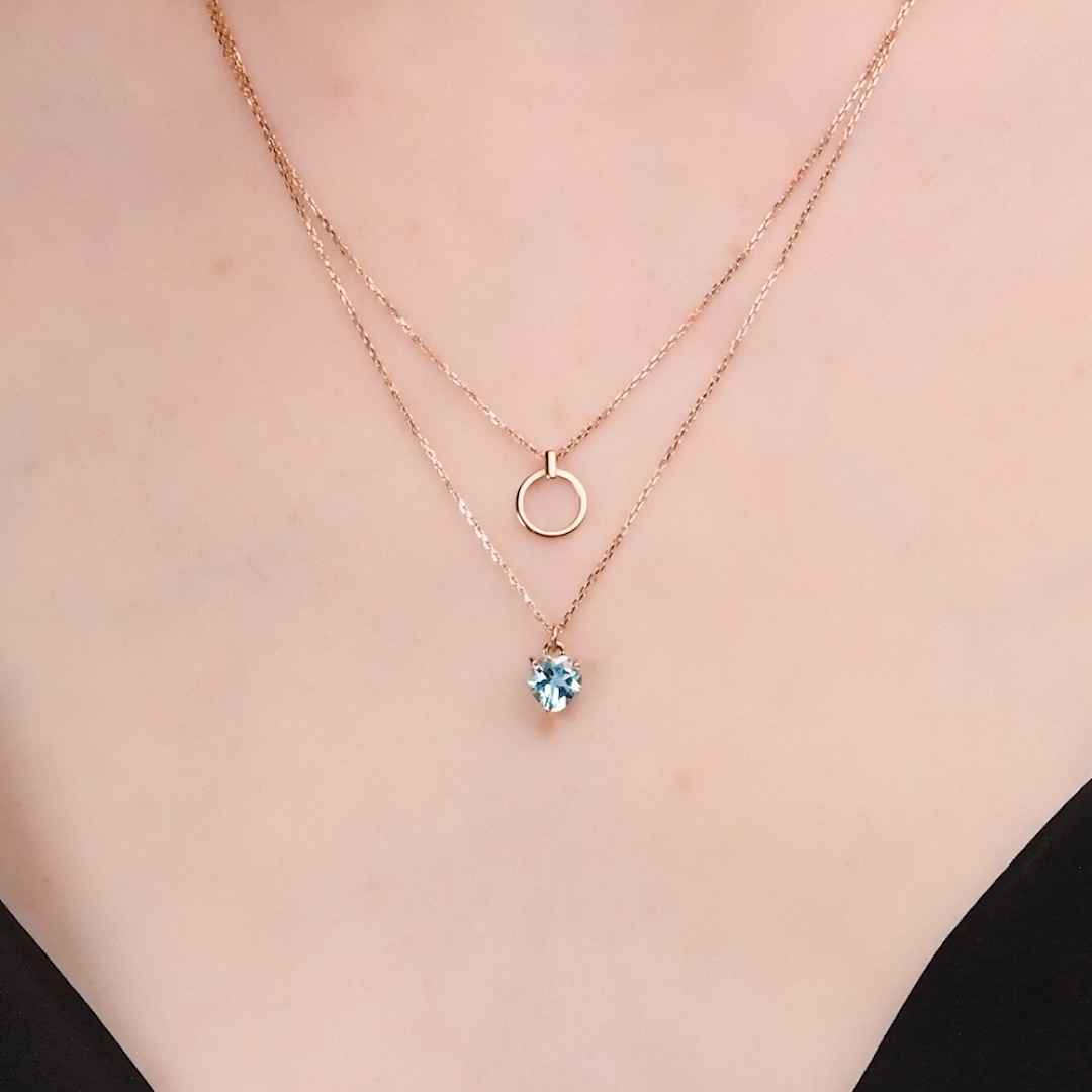 Колье из золота с топазом