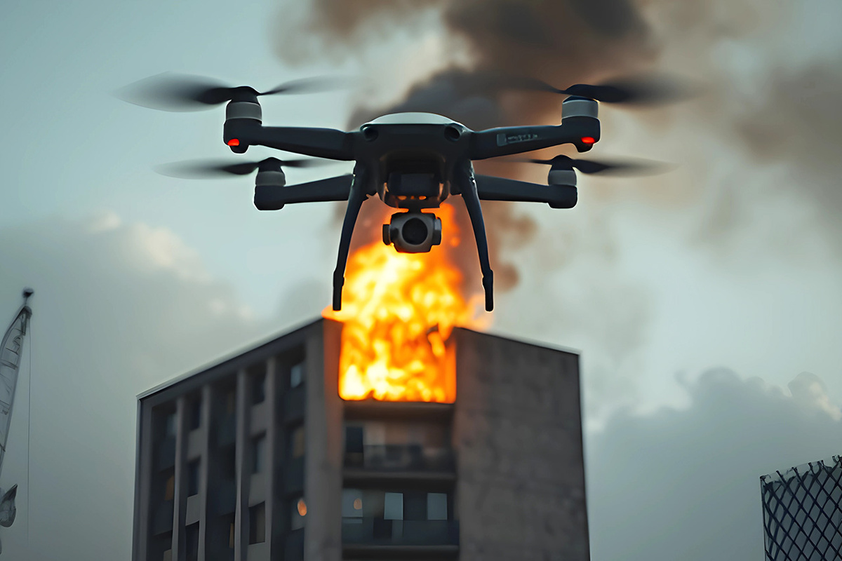 Беспилотник атаковал курорт ночью.  Фото: Фото: Изображение сгенерировано нейросетью Kandinsky 3.1