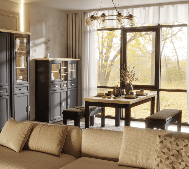 Стол Jasmin графит/дуб артизан