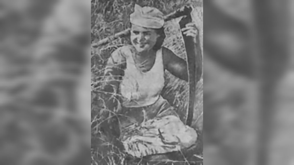    Вера Кравченко. Снимок из газеты "Правда" 21 июля 1944 г. Лариса Криволуцкая