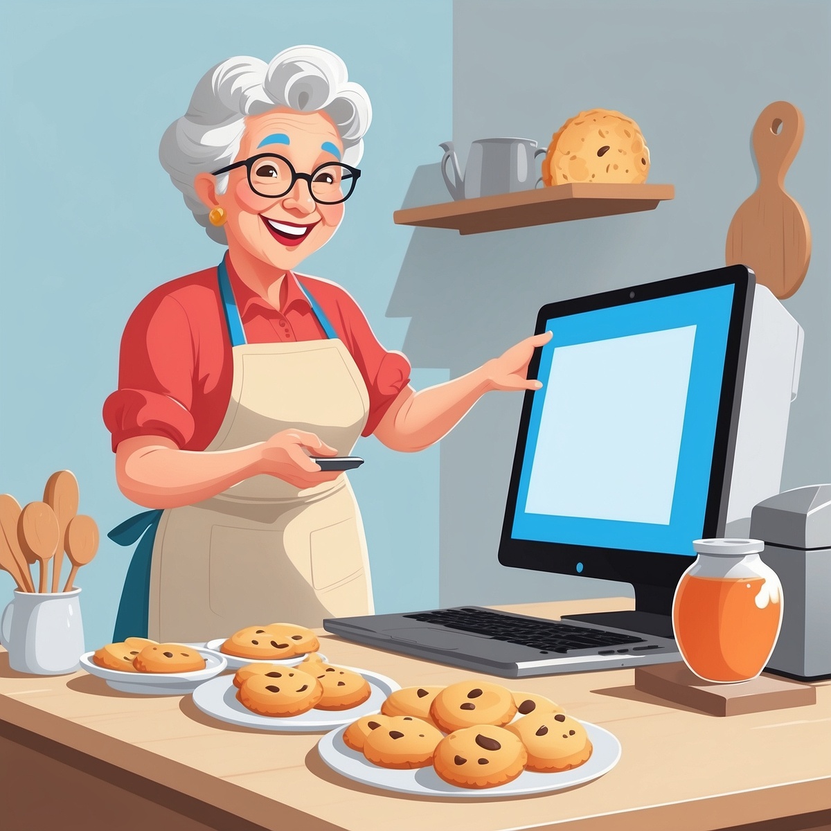 Бабушка решила стать айтишницей — теперь она не только пирожки печёт, но и куки чистит!