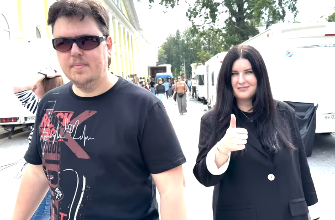 Сергей (Ким) Кимцов («Сектор Газовой Атаки») и Ирина Клинских