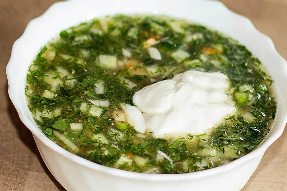 Окрошка овощная на квасе