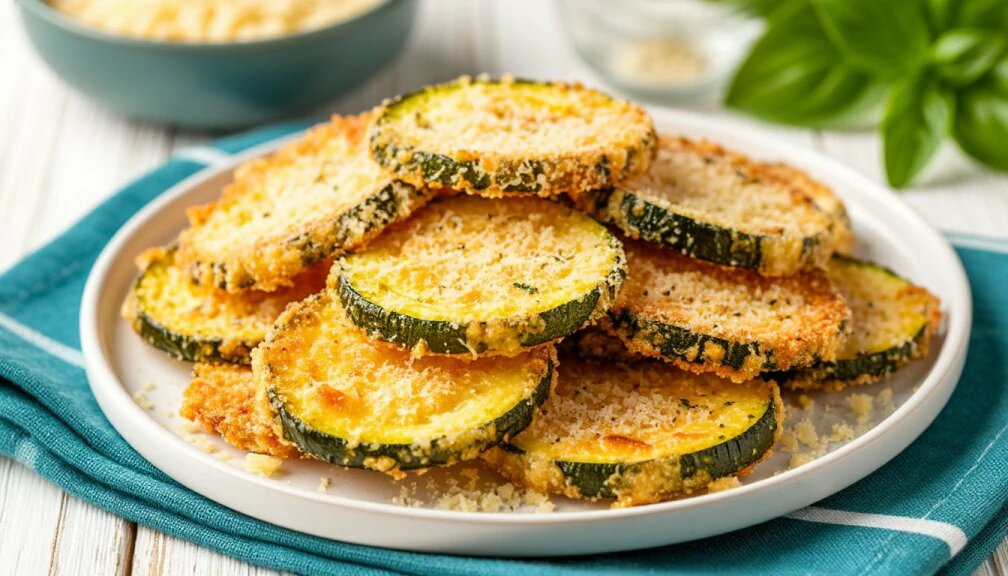 Хрустящие кабачковые чипсы с пармезаном 