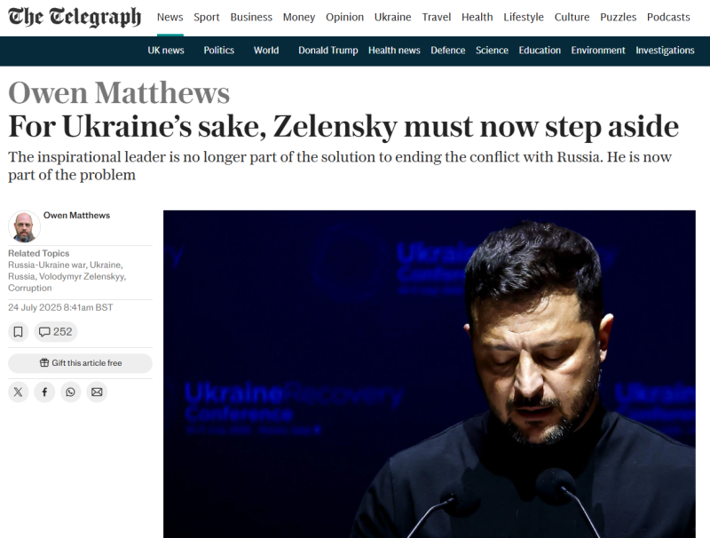    СКРИНШОТ СТРАНИЦЫ САЙТА TELEGRAPH.CO.UK