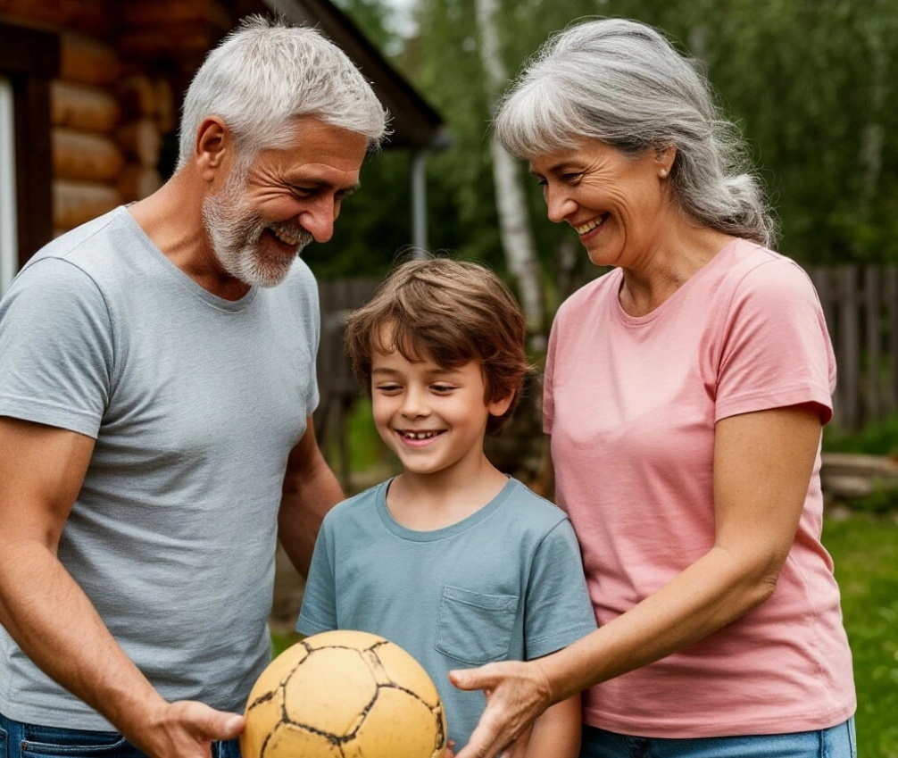 Бабушка и дед совсем и не старые